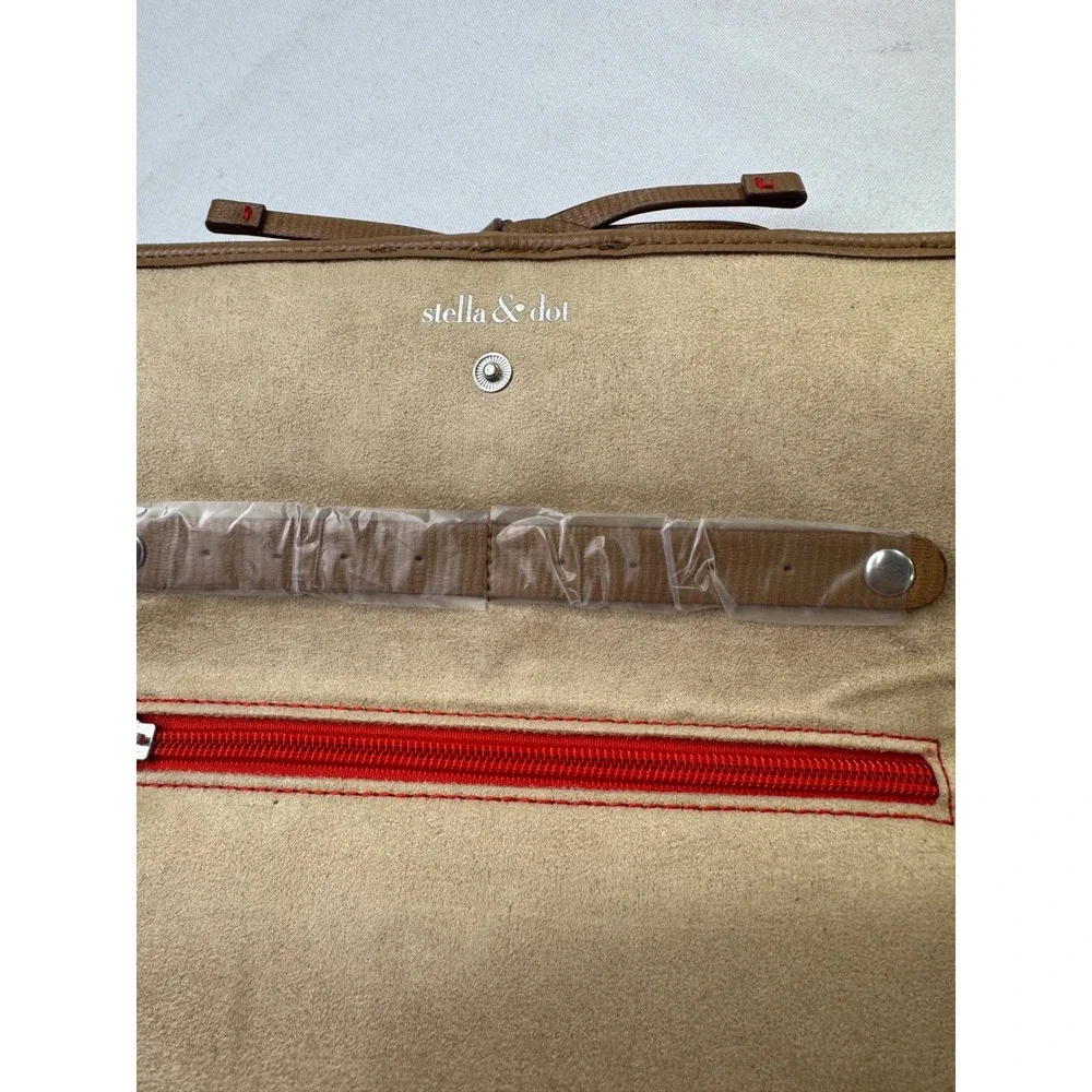 Stella & Dot Bring Your Bling Jewelry Roll Organizer Striped Travel Bag Multi